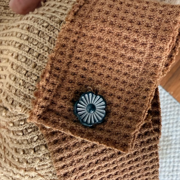 POL Multi Texture and Pattern Brown and  Tan Shacket, L - Picture 8 of 15